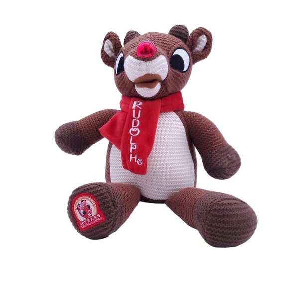 Rudolph The Red Nosed Reindeer Singing Light Up Plush Dan Dee 14" Stuffed Animal - Picture 1 of 4